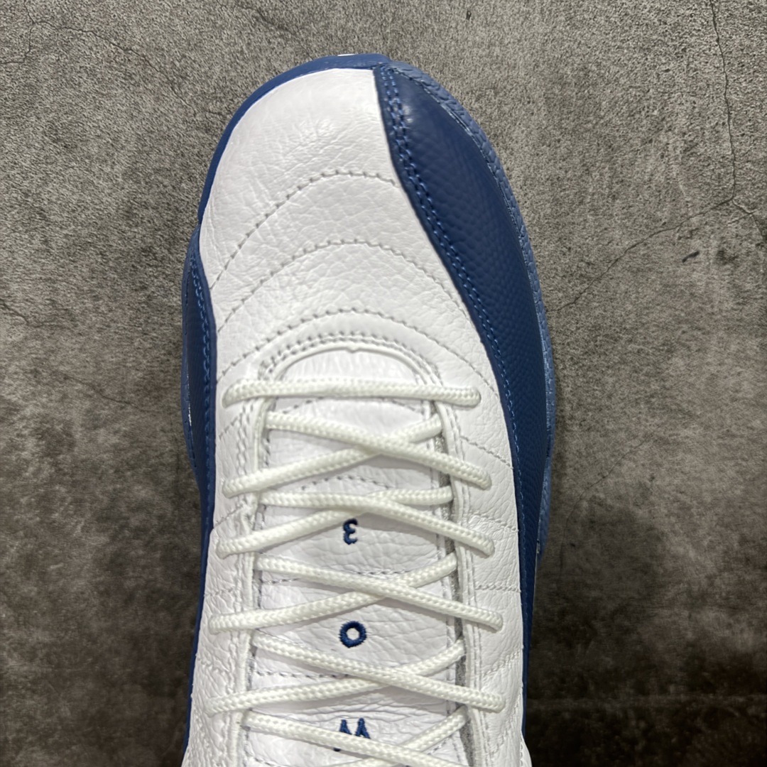 【TK至尊版】Air Jordan AJ12 Retro 潮流 中帮 复古篮球鞋 白蓝 法国蓝 CT8013-114