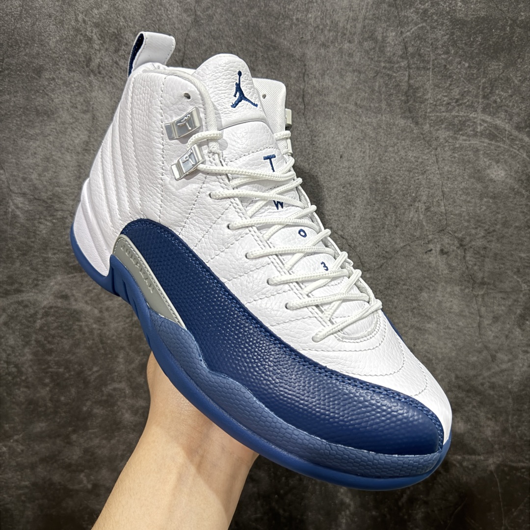 【TK至尊版】Air Jordan AJ12 Retro 潮流 中帮 复古篮球鞋 白蓝 法国蓝 CT8013-114
