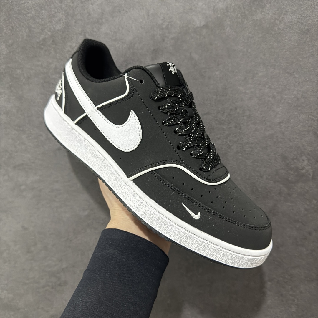 图片[3]-【定制版】Nike Court Vision Low 斯图西联名 休闲运动板鞋 纯原版本 低帮百搭透气休闲运动板鞋，经典耐用的设计，兼顾舒适脚感和出众风范，演绎匠心之作。结构性的支撑贴合感结合复古篮球设计，塑就场外全明星风范 货号： FD5188 113 尺码：36 36.5 37.5 38 38.5 39 40 40.5 41 42 42.5 43 44 44.5 45-选品中心