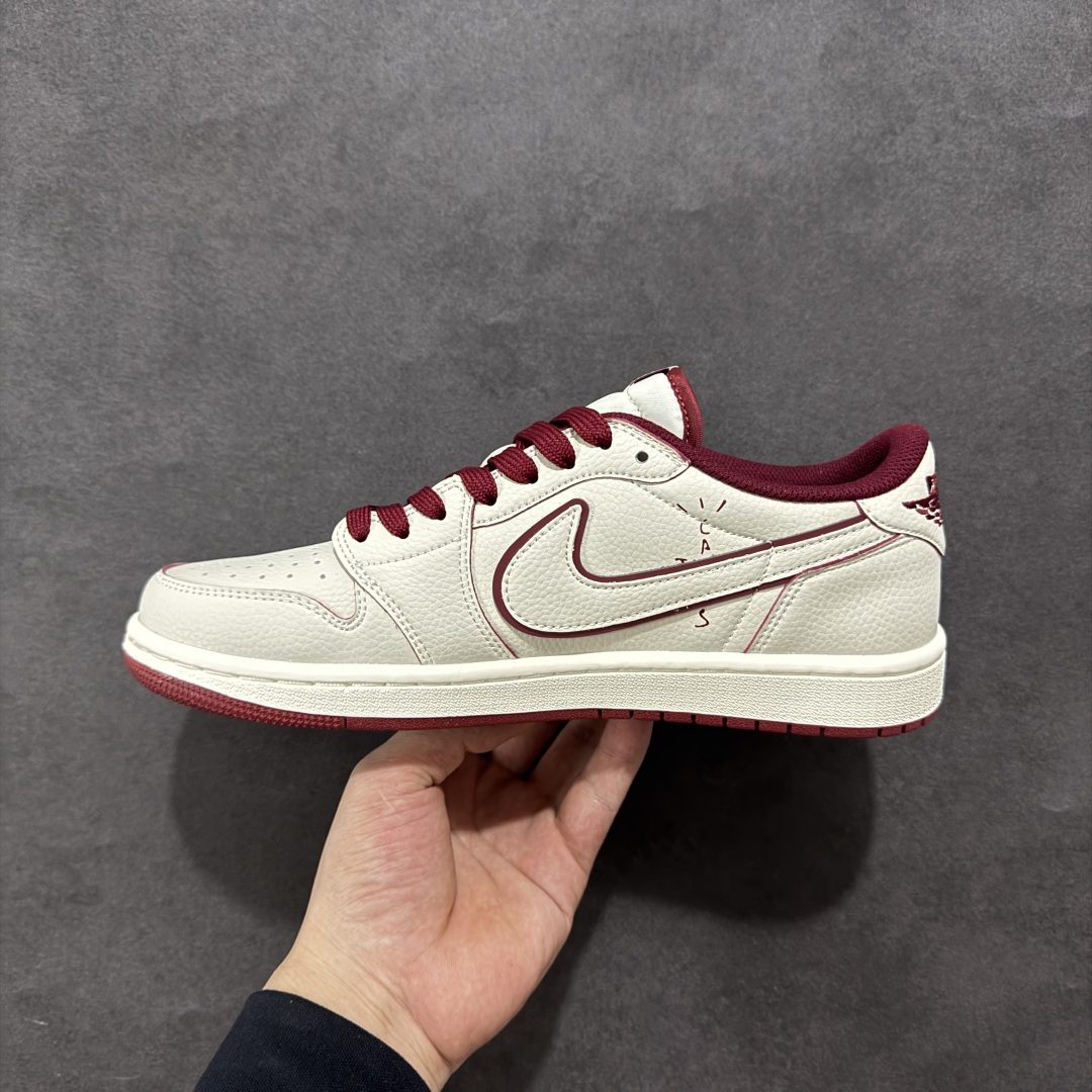 【定制版】Travis Scott x Fragment Design x Air Jordan 1 Low SP AJ1 联名款 低帮文化休闲板鞋 DF1845-536