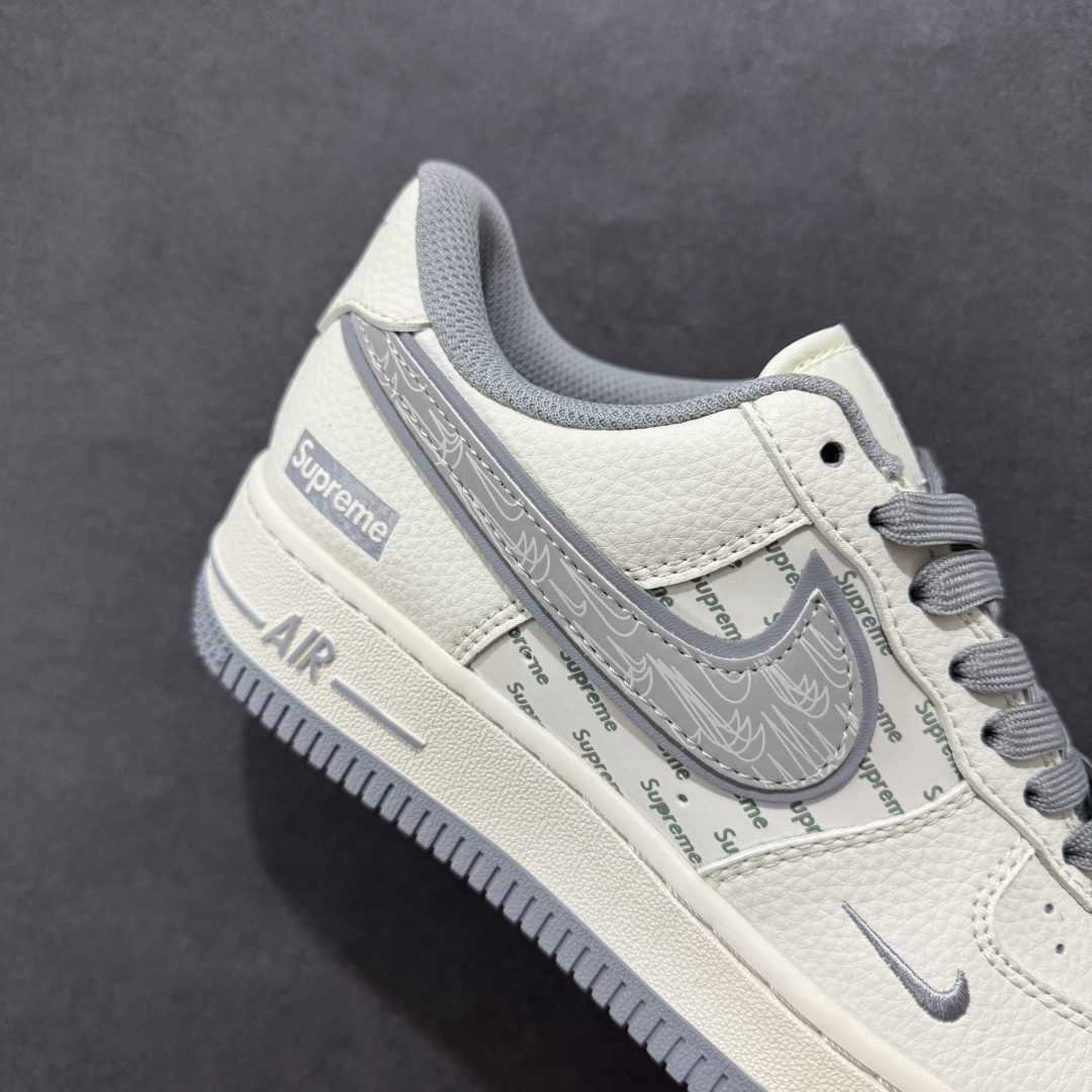 【定制版】Nike Air Air Force 1'07 Low Supreme联名 米灰多重勾 空军一号低帮休闲板鞋 XX3168-147