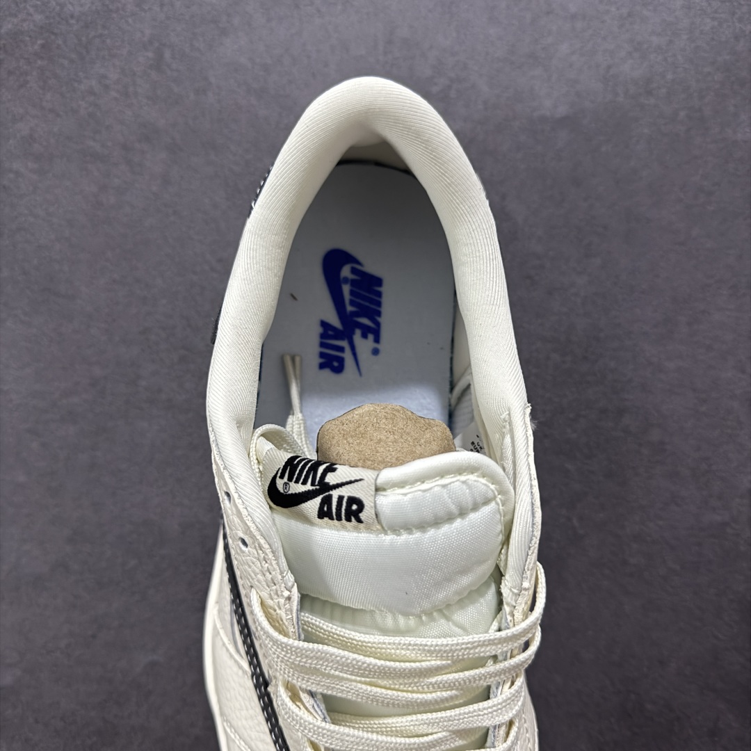 【定制版】Travis Scott x Fragment Design x Air Jordan 1 Low SP AJ1 闪电联名 虚影黑勾 低帮文化休闲板鞋 LD2025-029