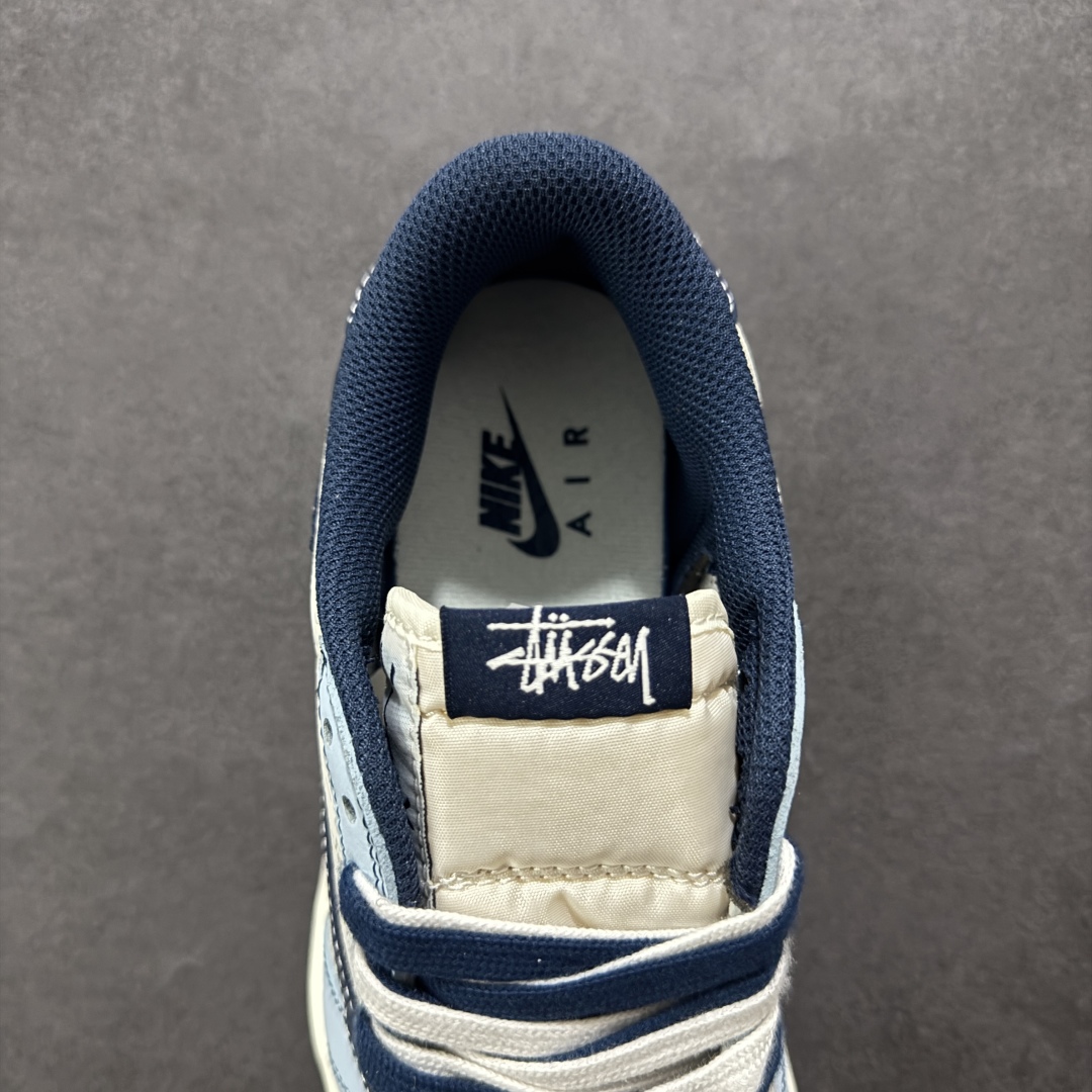 【定制版】Travi Scott x Fragment Design x Air Jordan 1 Low SP AJ1 斯图西联名 白蓝拼接 低帮文化休闲板鞋 XZ5749-010