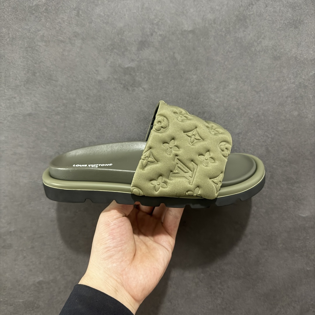 240 【广东纯原版本】LOUIS VUITTON | 路易威登2024 春夏最新爆款魔术贴系列 情侣款厚底拖鞋