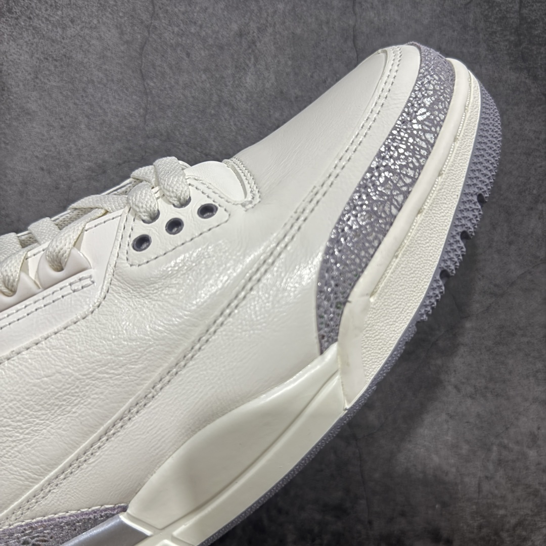 450 【OG纯原】Air Jordan 3 Retro ”Sail Metallic Silver” 金属银 AJ3 乔丹3代 aj3 乔3 金属白银 乔丹篮球鞋