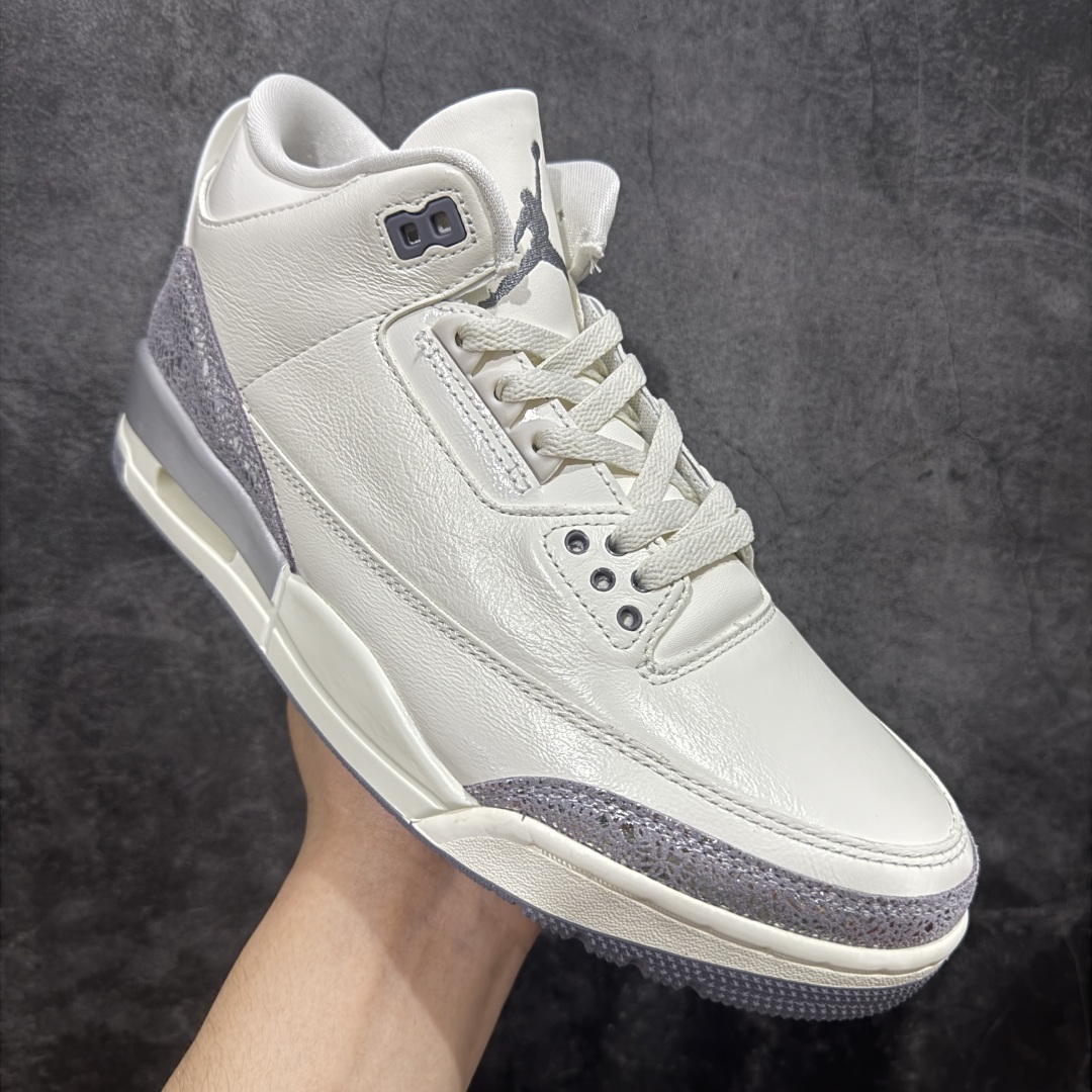 450 【OG纯原】Air Jordan 3 Retro ”Sail Metallic Silver” 金属银 AJ3 乔丹3代 aj3 乔3 金属白银 乔丹篮球鞋
