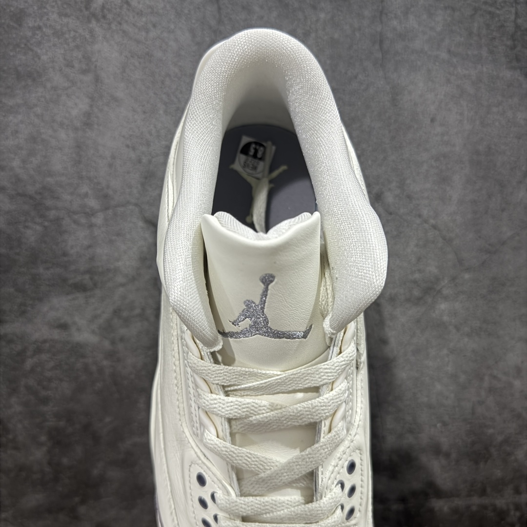 450 【OG纯原】Air Jordan 3 Retro ”Sail Metallic Silver” 金属银 AJ3 乔丹3代 aj3 乔3 金属白银 乔丹篮球鞋