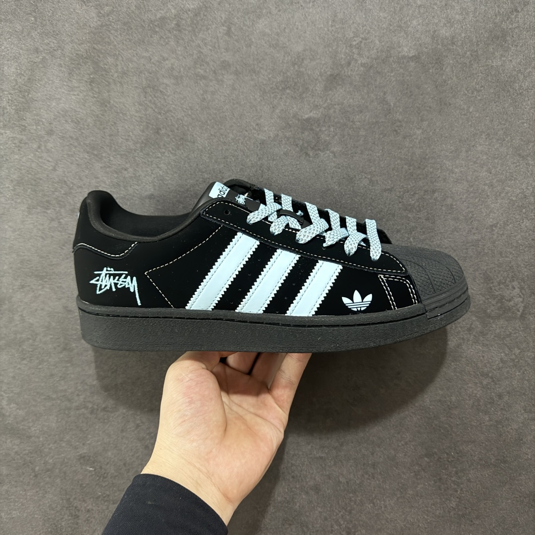 240 【定制版】Adidas Originals Superstar x Stussy 黑蓝 XS0014