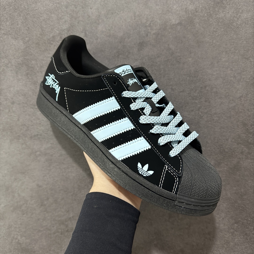 240 【定制版】Adidas Originals Superstar x Stussy 黑蓝 XS0014