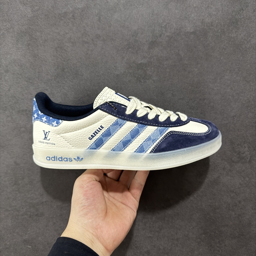  
【定制版】AD Originals Gazelle INdoor x Louis Vuitton 白
