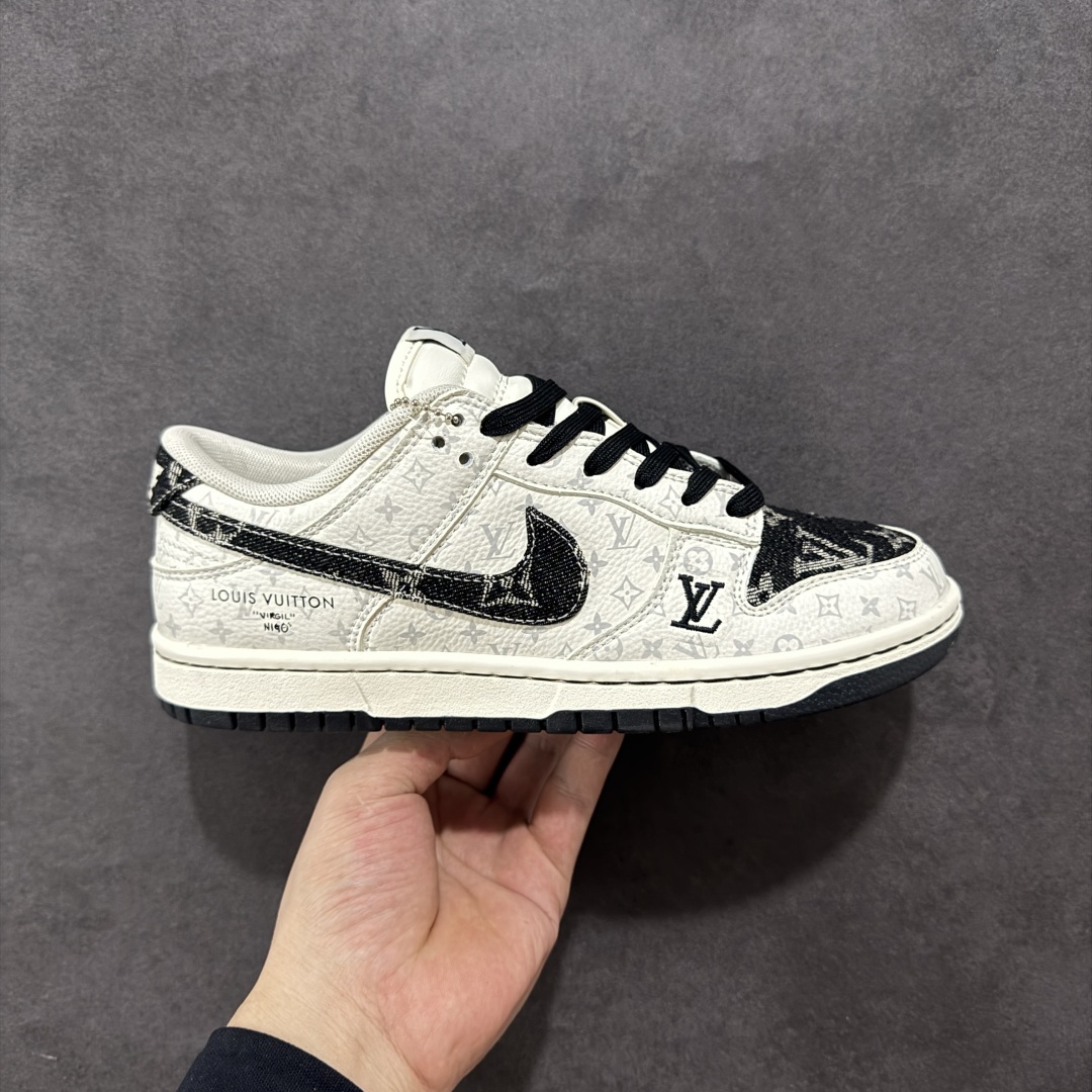 280 【定制版】Nike SB Dunk Low LV联名 黑色牛仔 周年高端定制 低帮休闲板鞋 SC9772-804