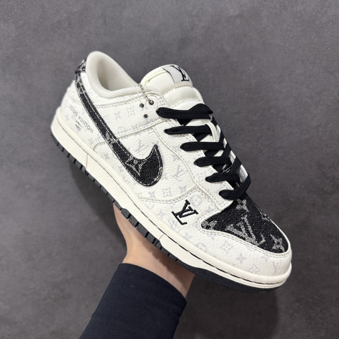 280 【定制版】Nike SB Dunk Low LV联名 黑色牛仔 周年高端定制 低帮休闲板鞋 SC9772-804