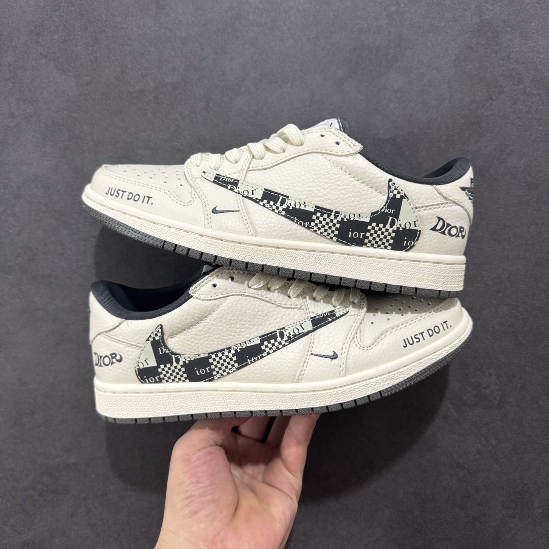 280 【定制版】Travis Scott x Nike Air Jordan 1 Low x DIOR Air Jordan 1 Low 反转白黑小勾倒钩 LD2025-021