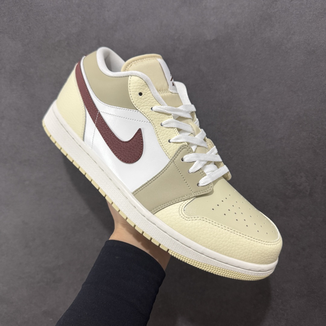 200 【K版】Air Jordan AJ1 Low 低帮 米白红勾 HV6530-100