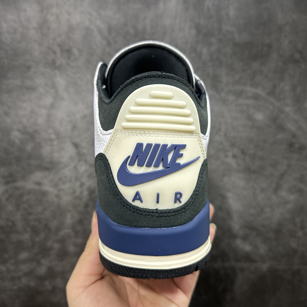 360 【KZ纯原】A Ma Maniere x Air Jordan 3 Retro ”Diffused Blue” 联名白黑蓝 AJ3 乔丹3代 aj3 乔3 联名白蓝 HV8571-100