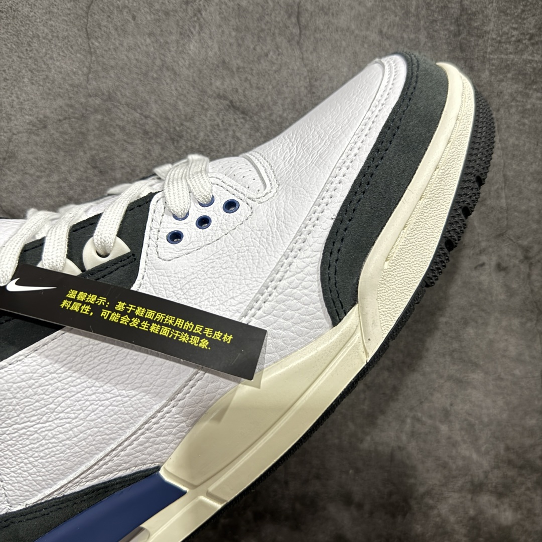 360 【KZ纯原】A Ma Maniere x Air Jordan 3 Retro ”Diffused Blue” 联名白黑蓝 AJ3 乔丹3代 aj3 乔3 联名白蓝 HV8571-100