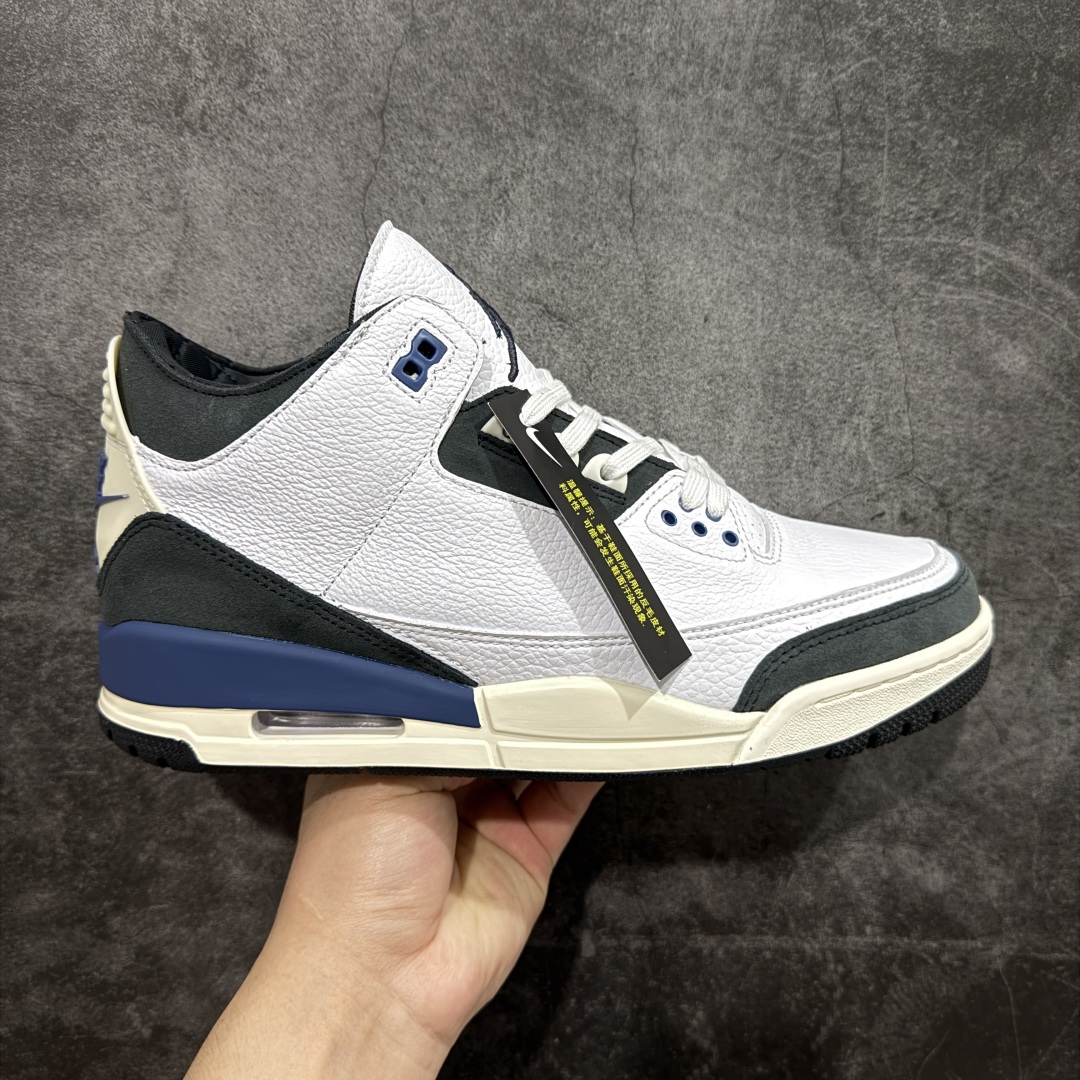 360 【KZ纯原】A Ma Maniere x Air Jordan 3 Retro ”Diffused Blue” 联名白黑蓝 AJ3 乔丹3代 aj3 乔3 联名白蓝 HV8571-100