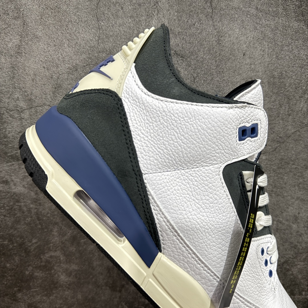 360 【KZ纯原】A Ma Maniere x Air Jordan 3 Retro ”Diffused Blue” 联名白黑蓝 AJ3 乔丹3代 aj3 乔3 联名白蓝 HV8571-100
