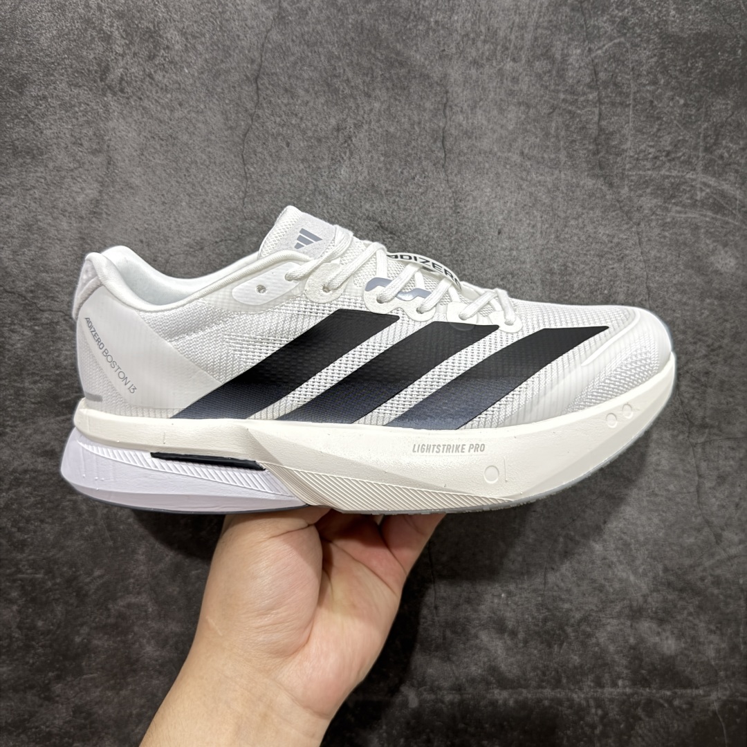 210 【纯原版】Ad Adizero Boston 13 阿迪马拉松系列超轻防滑训练跑步运动鞋 JS4939