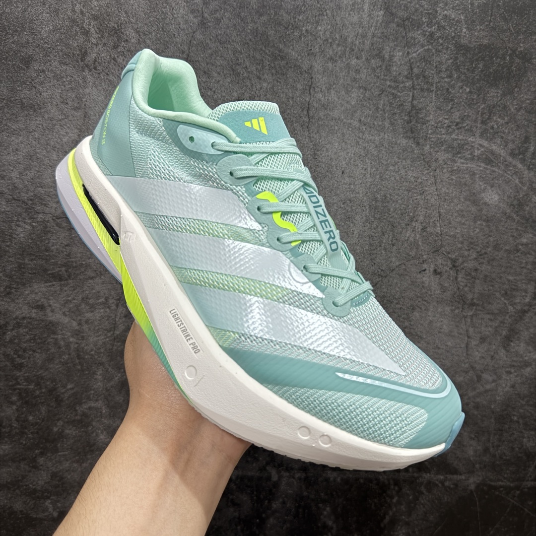 210 【纯原版】Ad Adizero Boston 13 阿迪马拉松系列超轻防滑训练跑步运动鞋 JS4957