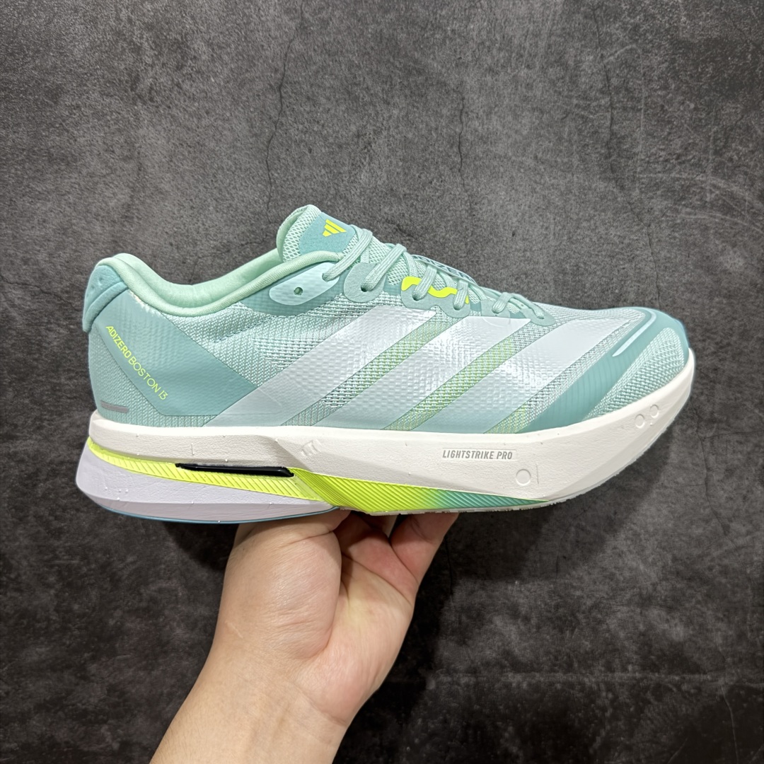 210 【纯原版】Ad Adizero Boston 13 阿迪马拉松系列超轻防滑训练跑步运动鞋 JS4957