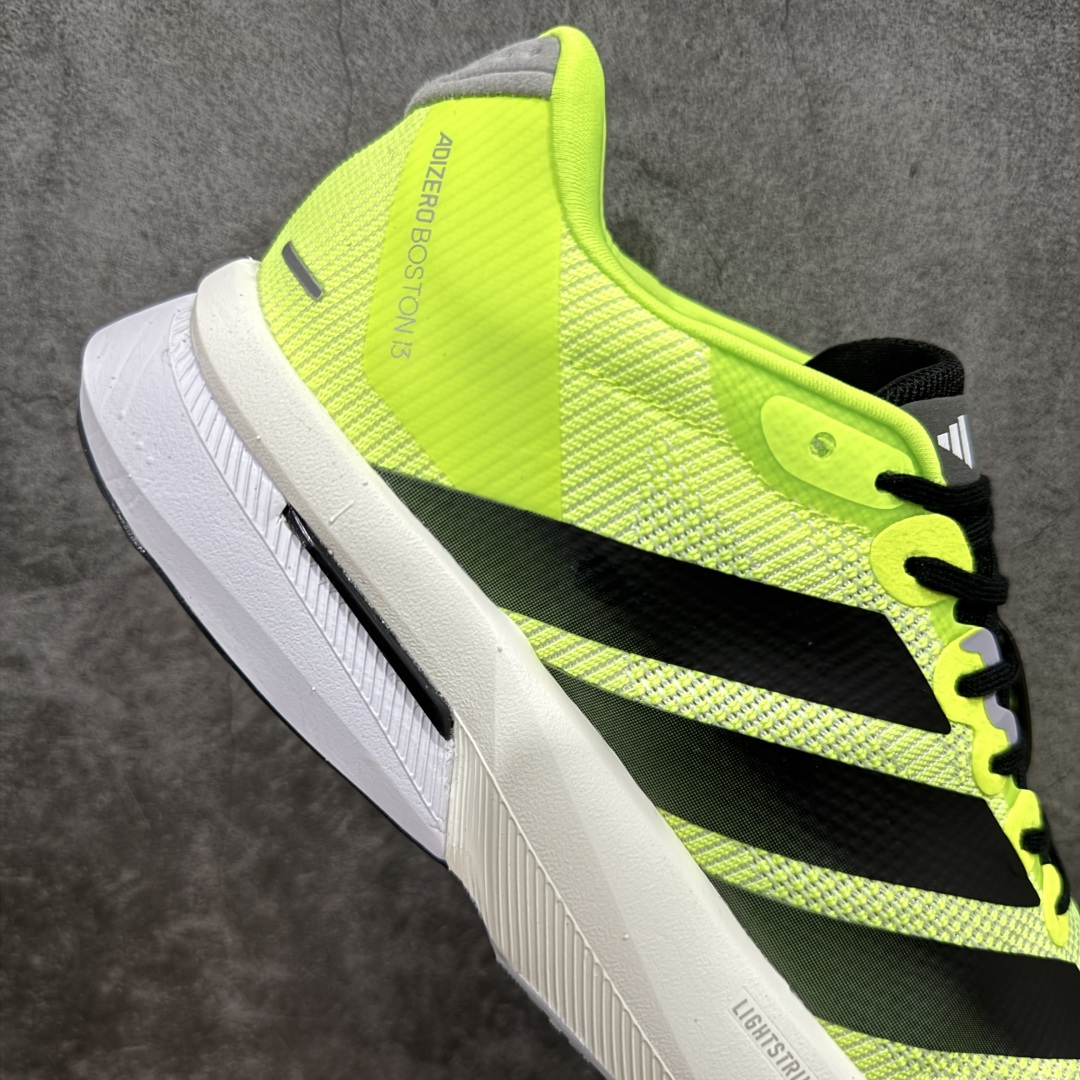 210 【纯原版】Ad Adizero Boston 13 阿迪马拉松系列超轻防滑训练跑步运动鞋 JS4933