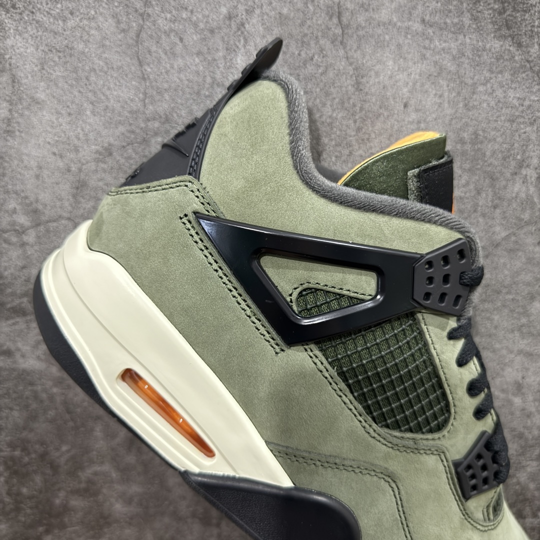 480 【GX版本】UNDEFEATED x Jordan Air Jordan 4 AJ4舒适百搭 防滑耐磨 中帮 复古篮球鞋 男款 绿黑 IB1519-200