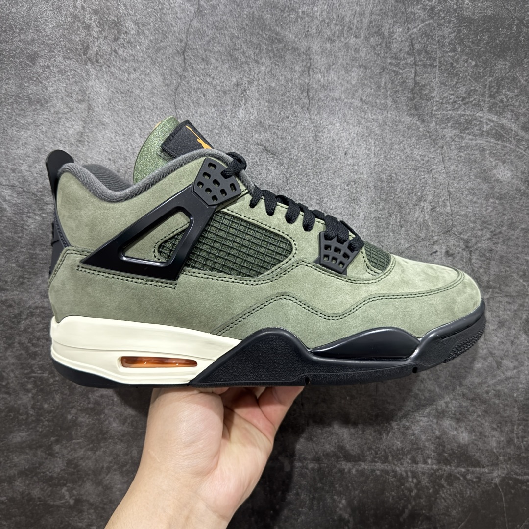 480 【GX版本】UNDEFEATED x Jordan Air Jordan 4 AJ4舒适百搭 防滑耐磨 中帮 复古篮球鞋 男款 绿黑 IB1519-200