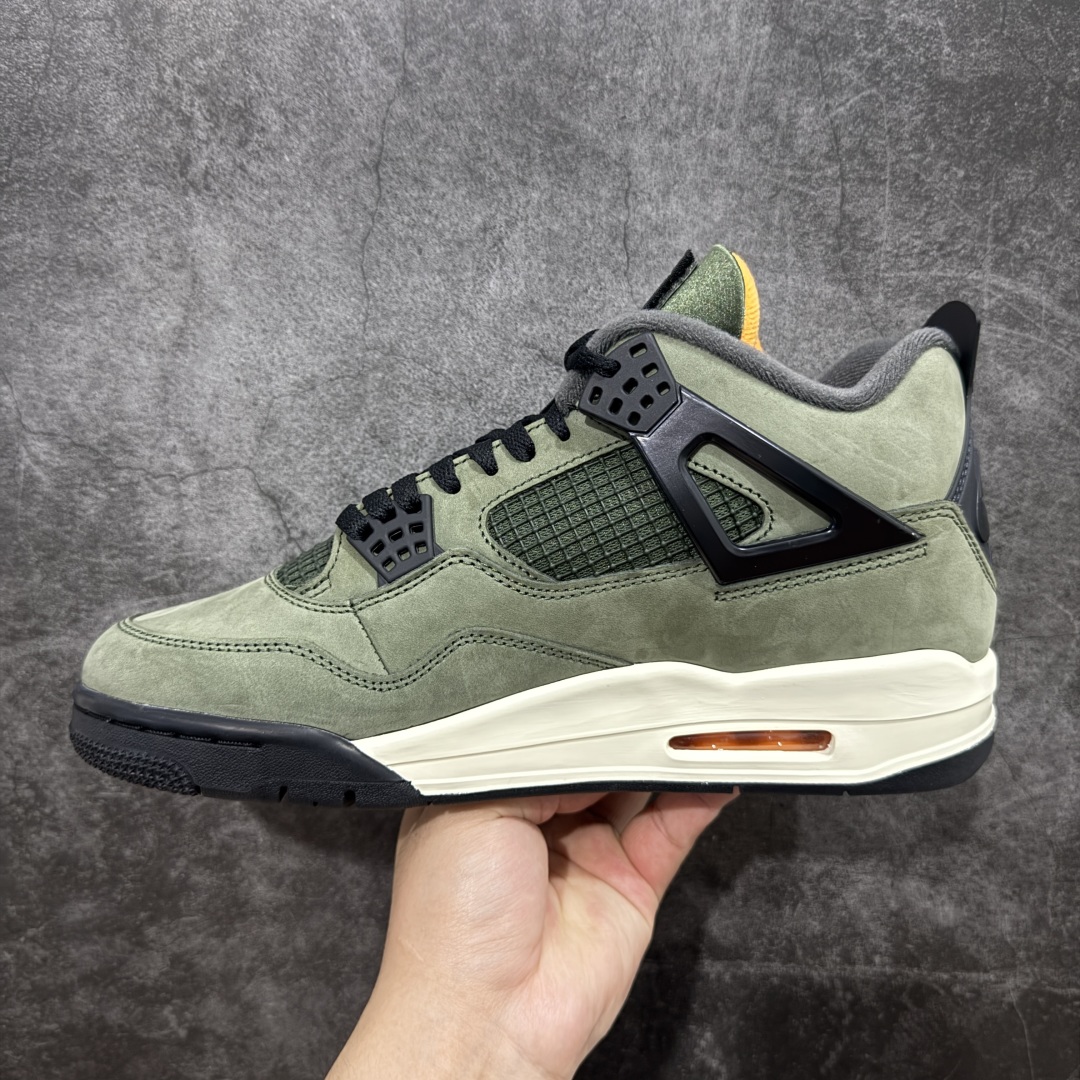 480 【GX版本】UNDEFEATED x Jordan Air Jordan 4 AJ4舒适百搭 防滑耐磨 中帮 复古篮球鞋 男款 绿黑 IB1519-200
