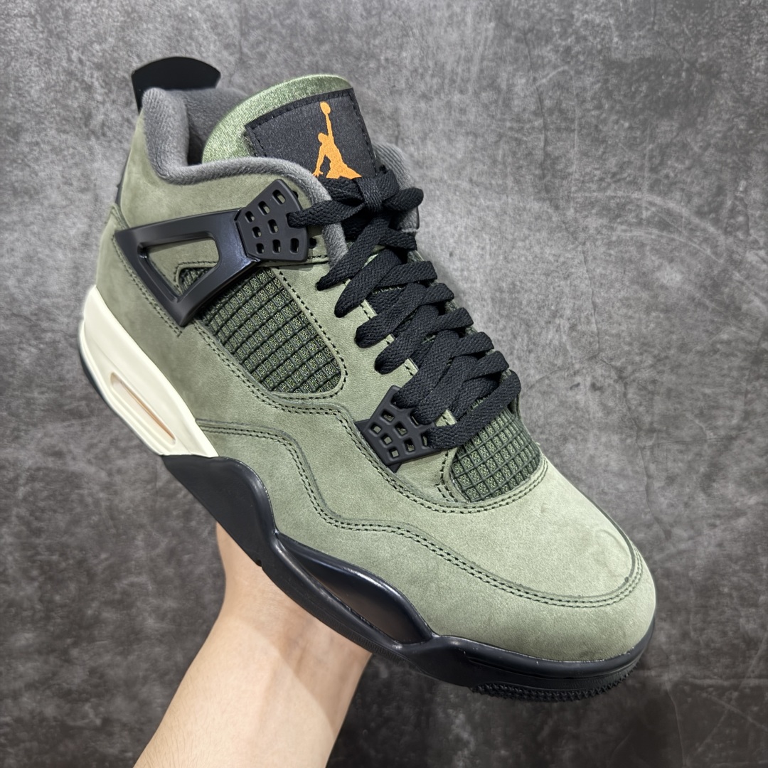 480 【GX版本】UNDEFEATED x Jordan Air Jordan 4 AJ4舒适百搭 防滑耐磨 中帮 复古篮球鞋 男款 绿黑 IB1519-200