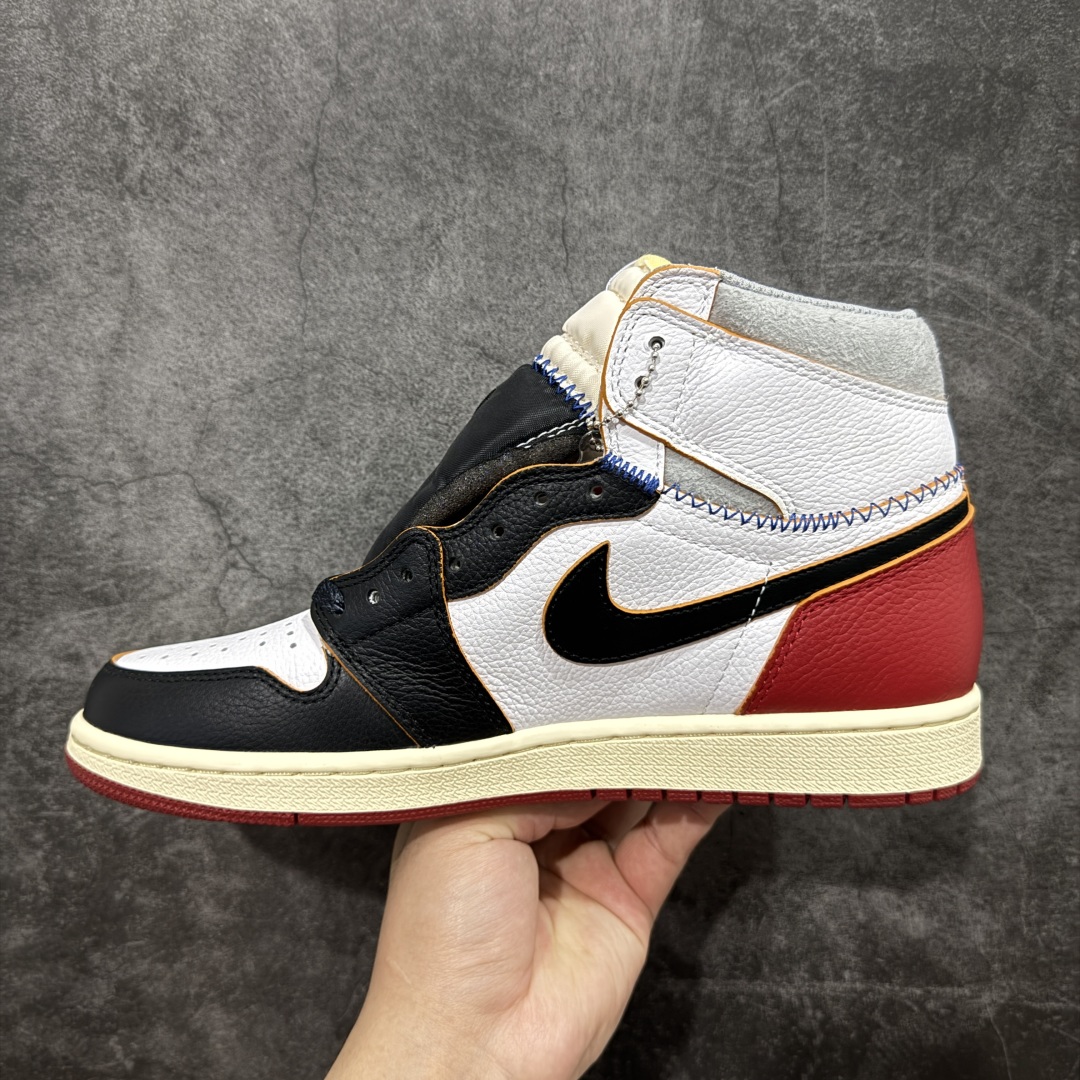 450 【GX纯原版】Union X Air Jordan 1 Retro High NRG 限量联名 黑白红拼接 实拍首发 BV1300-106