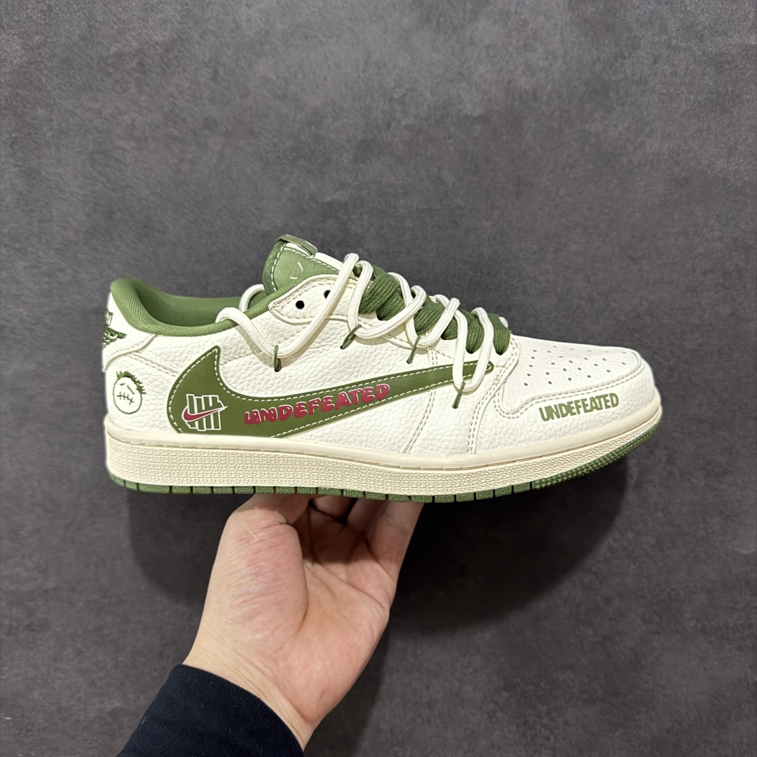 300 【定制版】Travis Scott x Fragment Design x Air Jordan 1 Low OG SP AJ1 UN联名 绿鬼脸抽绳 低帮文化休闲板鞋 DM6868-097