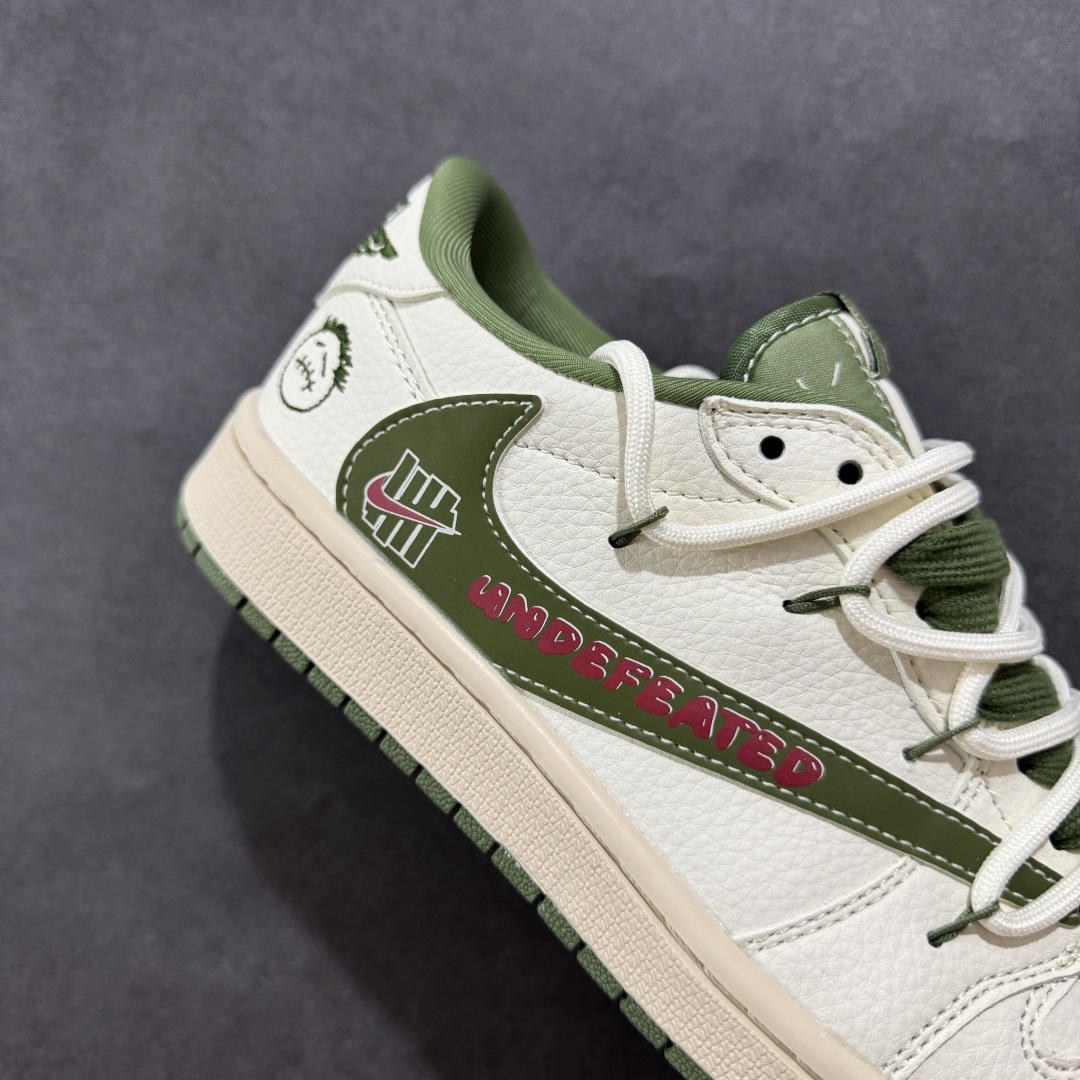 300 【定制版】Travis Scott x Fragment Design x Air Jordan 1 Low OG SP AJ1 UN联名 绿鬼脸抽绳 低帮文化休闲板鞋 DM6868-097