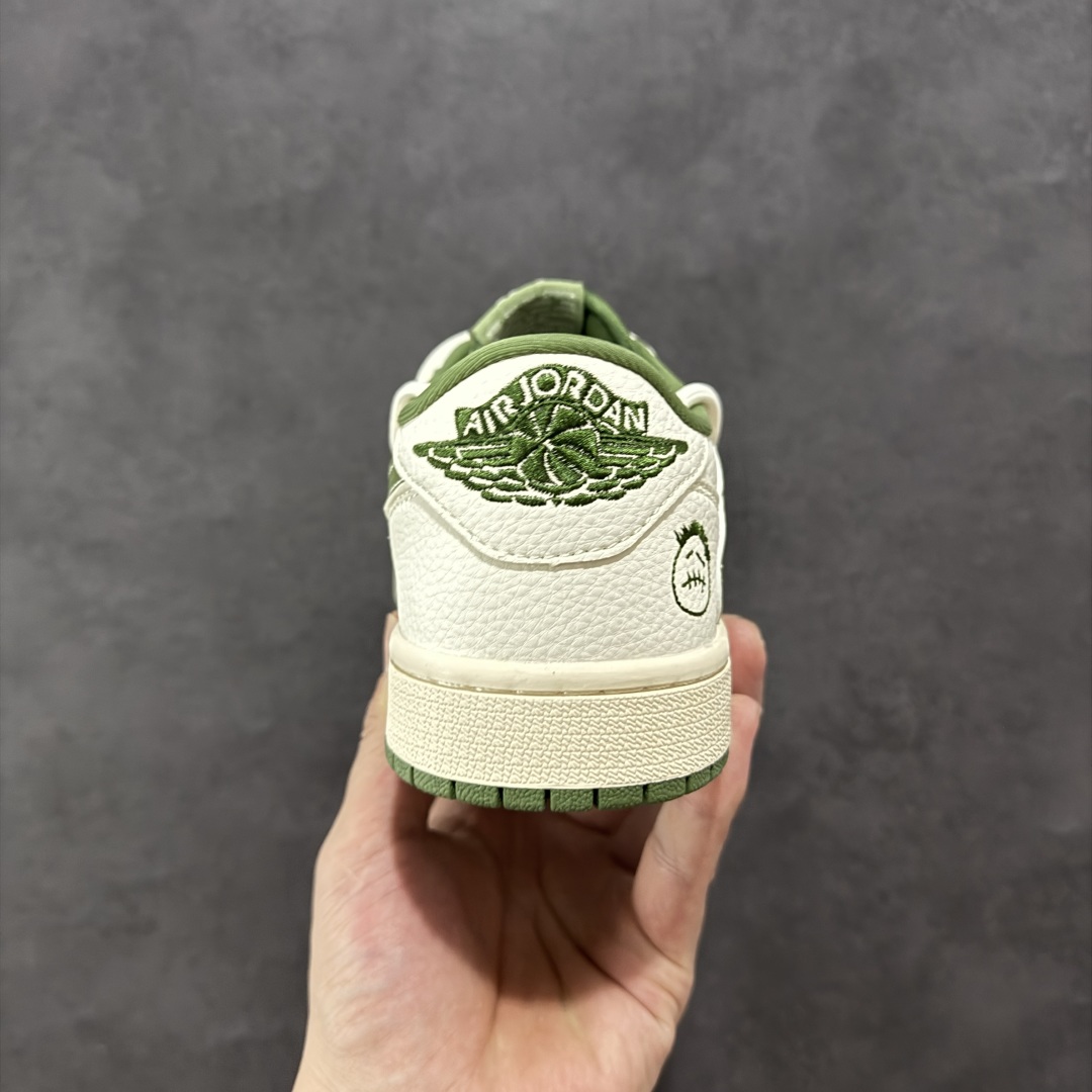 300 【定制版】Travis Scott x Fragment Design x Air Jordan 1 Low OG SP AJ1 UN联名 绿鬼脸抽绳 低帮文化休闲板鞋 DM6868-097