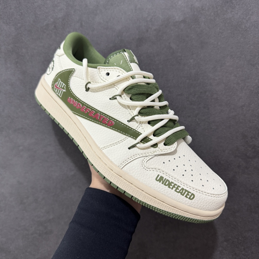 300 【定制版】Travis Scott x Fragment Design x Air Jordan 1 Low OG SP AJ1 UN联名 绿鬼脸抽绳 低帮文化休闲板鞋 DM6868-097