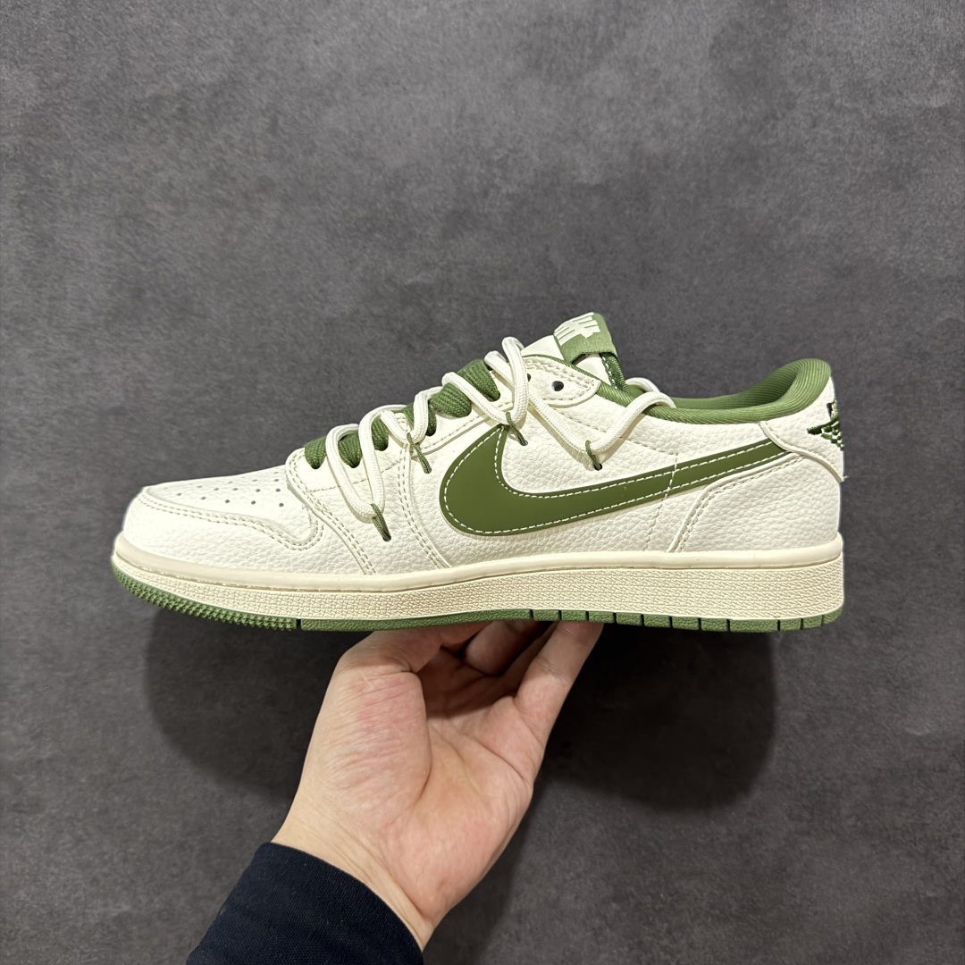 300 【定制版】Travis Scott x Fragment Design x Air Jordan 1 Low OG SP AJ1 UN联名 绿鬼脸抽绳 低帮文化休闲板鞋 DM6868-097