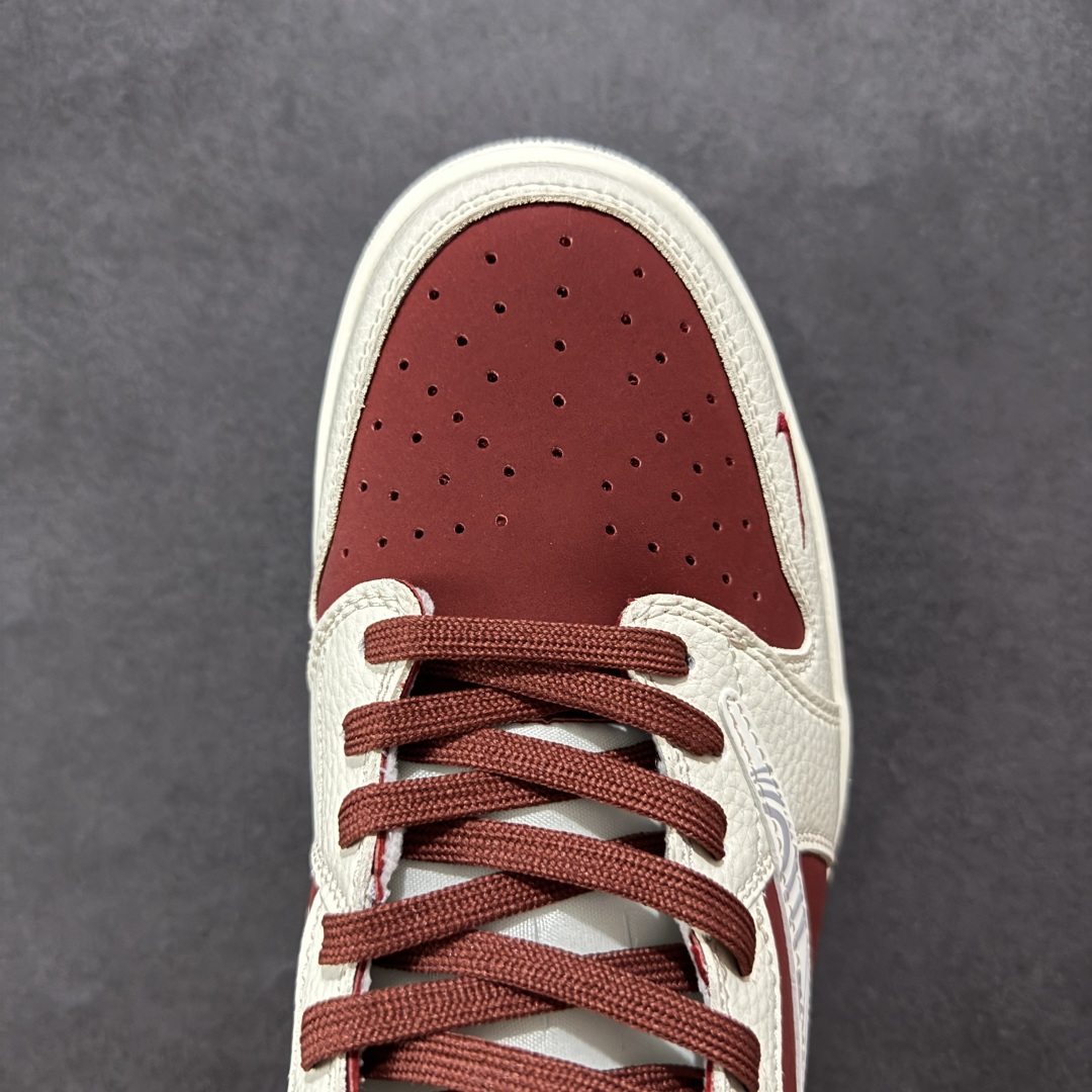 280 【定制版】Travis Scott x Fragment Design x Air Jordan 1 Low OG SP AJ1 斯图西联名 波纹酒红 低帮文化休闲板鞋 LD2025-017