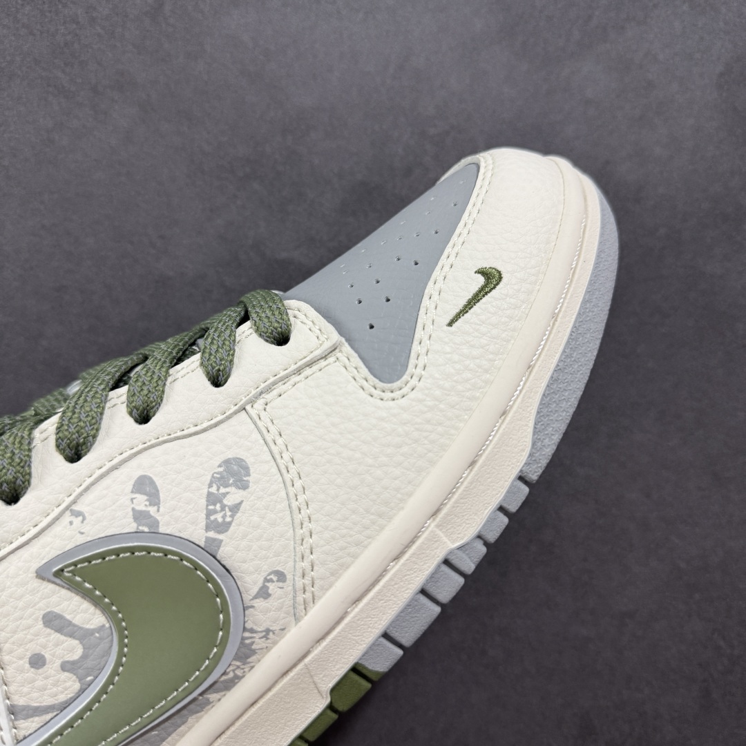  
【定制版】Nike SB Dunk Low 斯图西联名 双拼爆炸绿勾 周年高端定制 低帮休闲板鞋 X