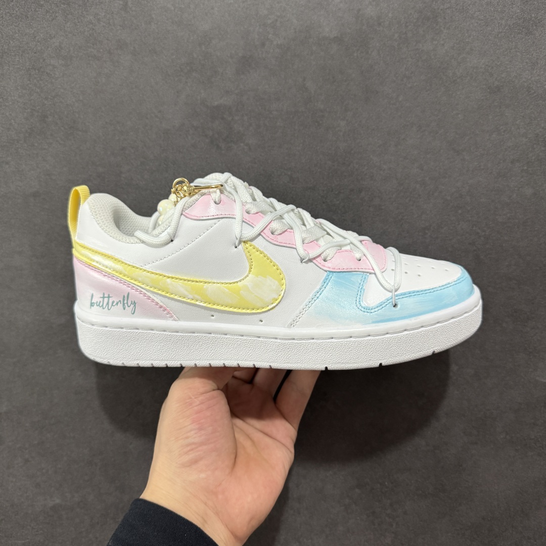 260 【定制版】Nike Court Borough “彩虹云朵”踏青季低帮板鞋 BQ5448-213