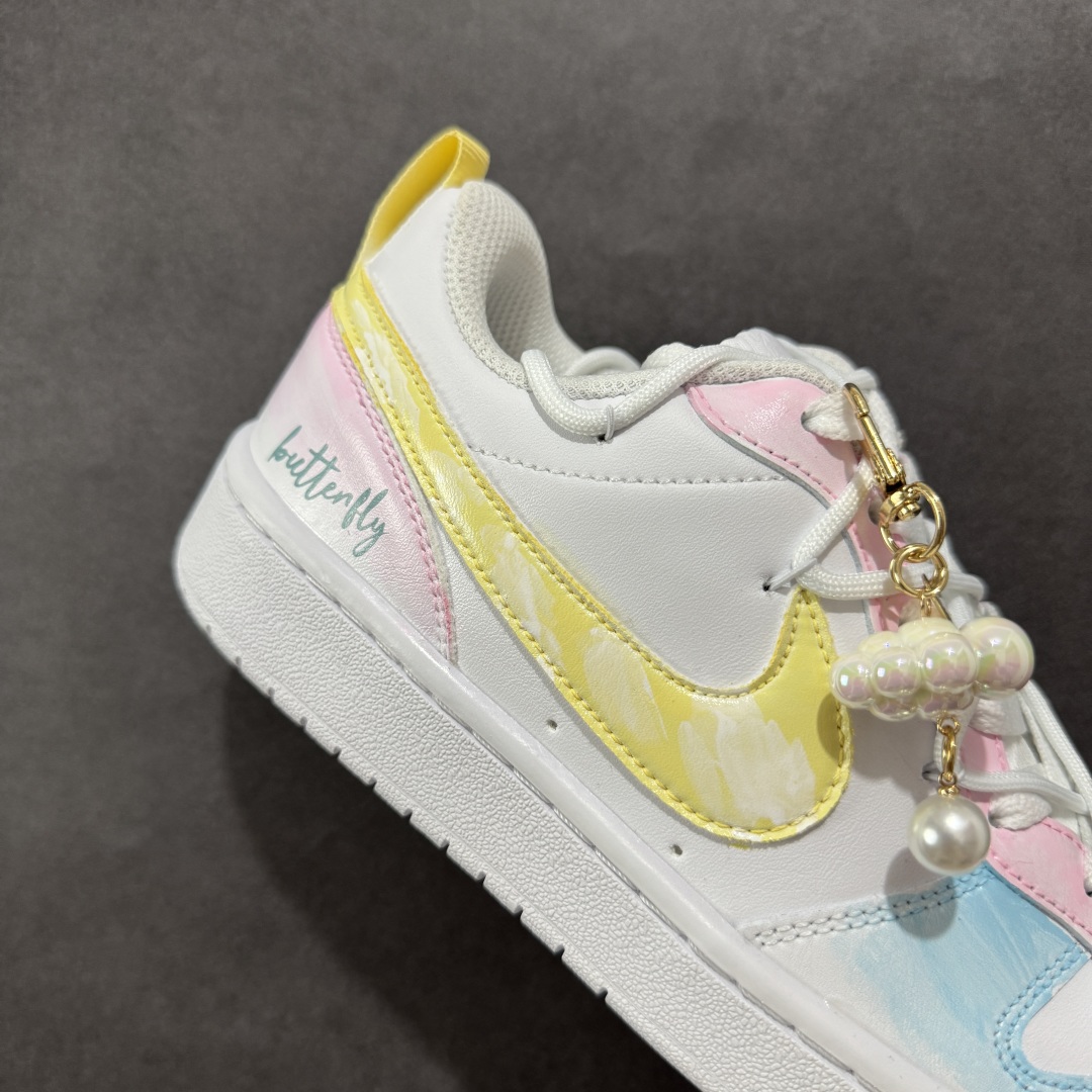 260 【定制版】Nike Court Borough “彩虹云朵”踏青季低帮板鞋 BQ5448-213