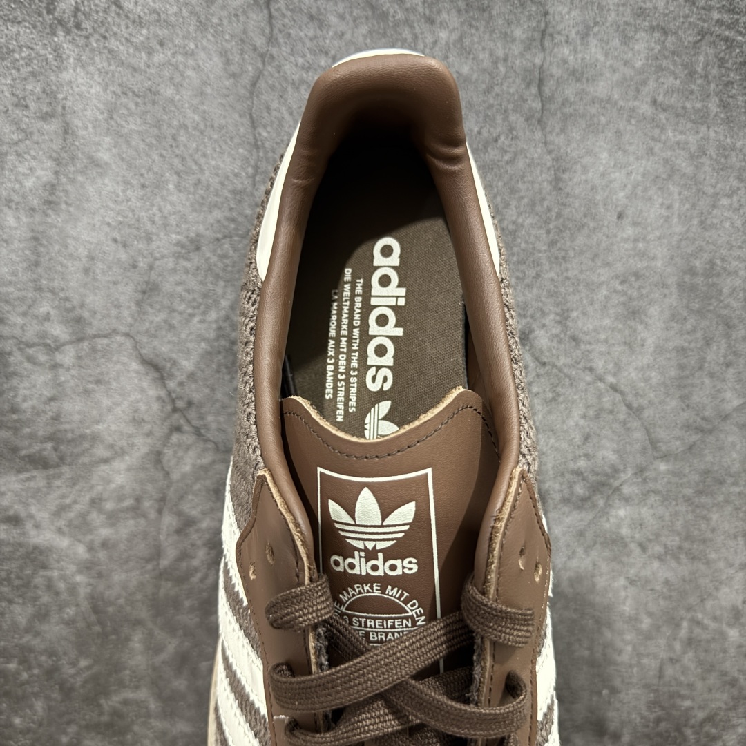200 【纯原全头层】阿迪达斯/三叶草Adidas Originals Samba OG桑巴舞系列绅士德训足球风百搭低帮休闲运动板鞋“编织巧克力棕 JI3184