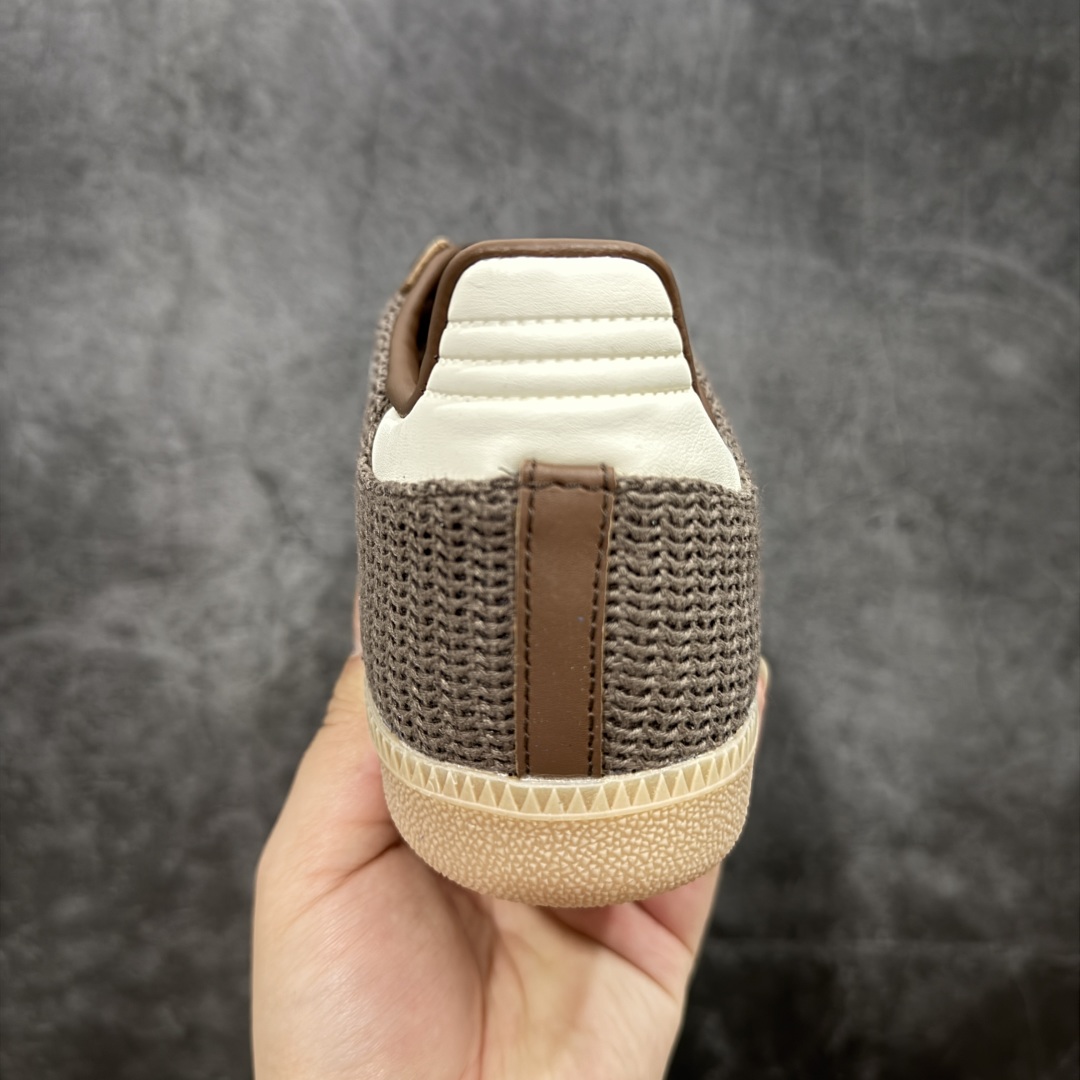 200 【纯原全头层】阿迪达斯/三叶草Adidas Originals Samba OG桑巴舞系列绅士德训足球风百搭低帮休闲运动板鞋“编织巧克力棕 JI3184