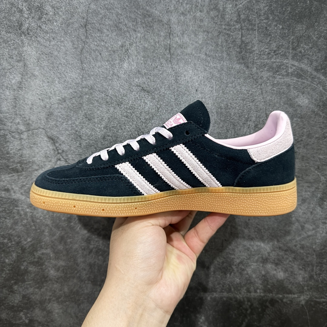 220 【纯原Top版】Adidas Handball Spezial 阿迪达斯经典款牛皮复古休闲板鞋 黑粉生胶 IF7087