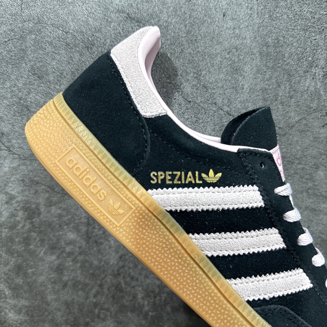 220 【纯原Top版】Adidas Handball Spezial 阿迪达斯经典款牛皮复古休闲板鞋 黑粉生胶 IF7087
