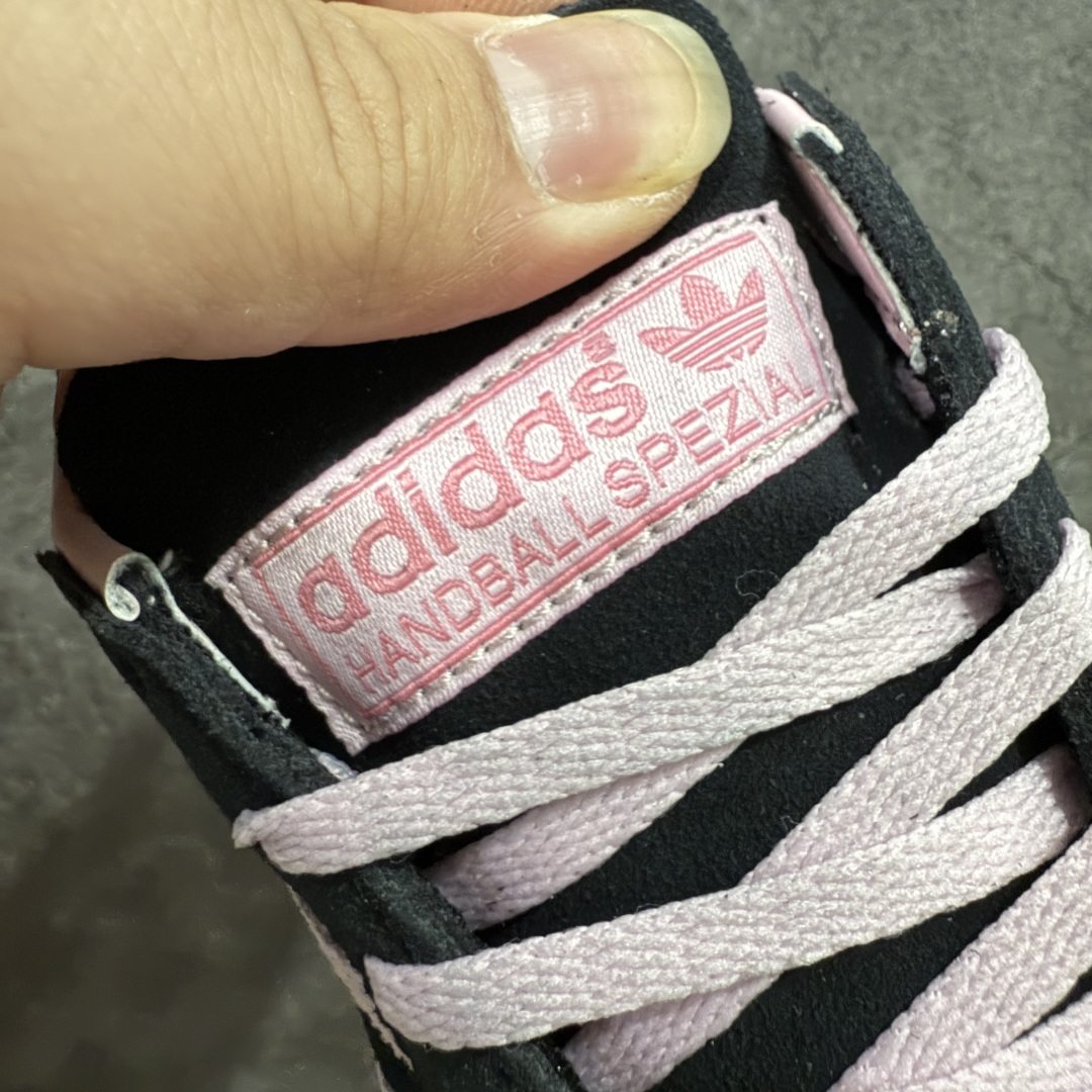 图片[4]-【纯原Top版】Adidas Handball Spezial 阿迪达斯经典款牛皮复古休闲板鞋 黑粉生胶 IF7087 原厂原档案开发出品 皮料切割干净无任何毛边 鞋型细节完美 超高清洁度 市场最高版本 尺码：35.5 36 36.5 37 38 38.5 39 40 40.5 41 42 42.5 43 44 44.5 45-选品中心