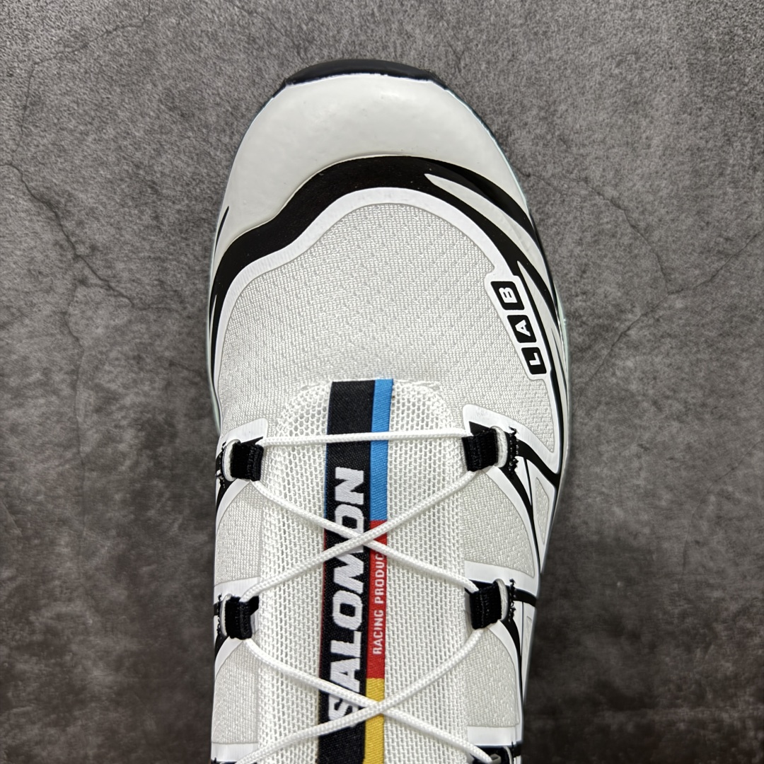 图片[5]-【PZ纯原】SALOMON XT-6 萨洛蒙潮流越野机能户外功能鞋 哈士奇 413173 全新版本出货 好货不怕晚 品质 细节 材料都是肉眼可以见！ 售前售后也是其它工厂无法匹敌！ 纯原外贸平台特供订单 耗时半年巨作 全套原纸板楦头开发 原厂特供网布配套加持 确保原汁原味 完美呈现版型 原档数据独家私模五层组合大底 原装Ortholite轻量化鞋垫 中底布带钢印编号 原厂TPU锁扣 进口港宝加持 后跟自然饱满 还原公司包裹性 鞋面以“锯齿”状的包裹系统呈现 在基色底之下加入了各种色点缀 将公司的最新技术和时尚前卫的造型融入耐用的长跑款式中 鞋面由 TPU 薄膜制成 并焊接在高耐磨网眼上 使其既时尚又坚固 由 ACS底盘支撑 可增强稳定性和支撑力 以及由橡胶凸耳 Contragrip外底覆盖的 EVA 缓冲中底 旨在应对崎岖的地形 鞋舌上的彩色Salomon 标签、Quicklace 系统以及鞋头、鞋舌和鞋跟上的附加品牌使细节更加完美 让穿着者可以轻松驾驭户外与通勤下的任何运动生活场景 无缝鞋身户外随意纵横 颜值与脚感兼备 出街通勤 绝对非常吸睛 你值得拥有 尺码：36 36.5 37.5 38 38.5 39 40 40.5 41 42 42.5 43 44 44.5 45-选品中心