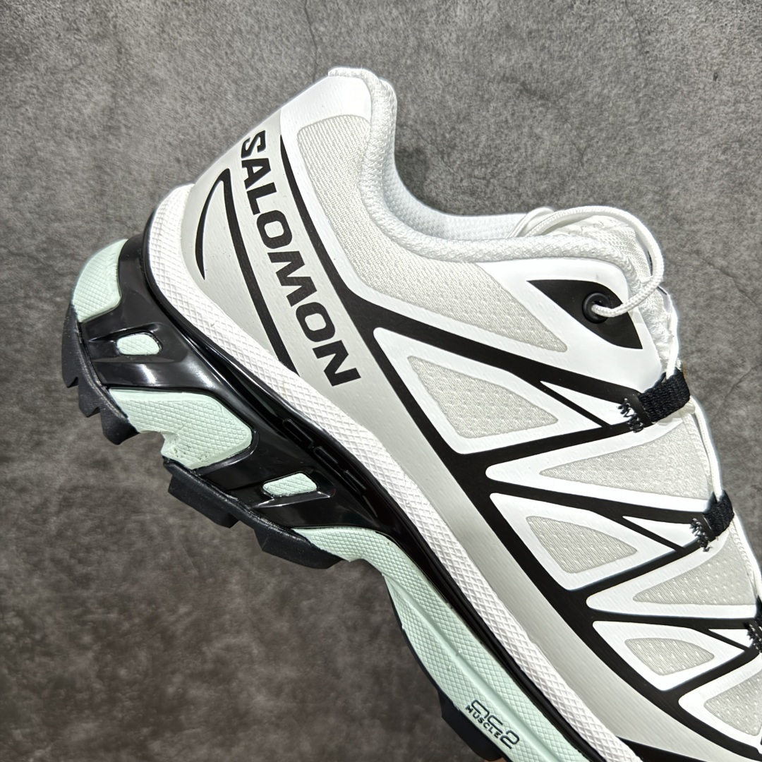 图片[7]-【PZ纯原】SALOMON XT-6 萨洛蒙潮流越野机能户外功能鞋 哈士奇 413173 全新版本出货 好货不怕晚 品质 细节 材料都是肉眼可以见！ 售前售后也是其它工厂无法匹敌！ 纯原外贸平台特供订单 耗时半年巨作 全套原纸板楦头开发 原厂特供网布配套加持 确保原汁原味 完美呈现版型 原档数据独家私模五层组合大底 原装Ortholite轻量化鞋垫 中底布带钢印编号 原厂TPU锁扣 进口港宝加持 后跟自然饱满 还原公司包裹性 鞋面以“锯齿”状的包裹系统呈现 在基色底之下加入了各种色点缀 将公司的最新技术和时尚前卫的造型融入耐用的长跑款式中 鞋面由 TPU 薄膜制成 并焊接在高耐磨网眼上 使其既时尚又坚固 由 ACS底盘支撑 可增强稳定性和支撑力 以及由橡胶凸耳 Contragrip外底覆盖的 EVA 缓冲中底 旨在应对崎岖的地形 鞋舌上的彩色Salomon 标签、Quicklace 系统以及鞋头、鞋舌和鞋跟上的附加品牌使细节更加完美 让穿着者可以轻松驾驭户外与通勤下的任何运动生活场景 无缝鞋身户外随意纵横 颜值与脚感兼备 出街通勤 绝对非常吸睛 你值得拥有 尺码：36 36.5 37.5 38 38.5 39 40 40.5 41 42 42.5 43 44 44.5 45-选品中心