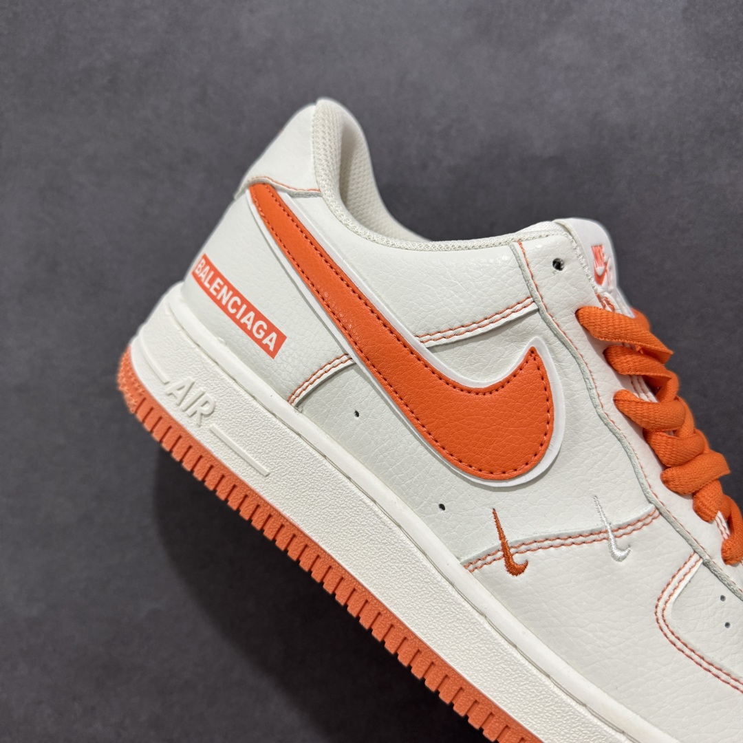 240 【定制版】Nike Air Force 1 Low 07 x Balenciaga 白橙双小勾 FR0538-092