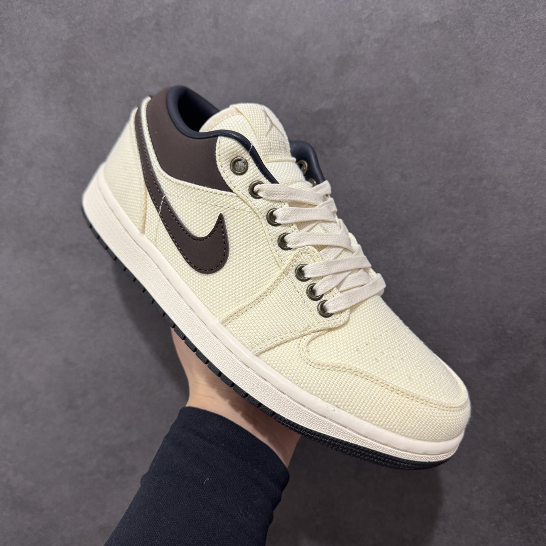 200 【K版】Air Jordan AJ1 Low 低帮 帆布米棕 IB8058-110