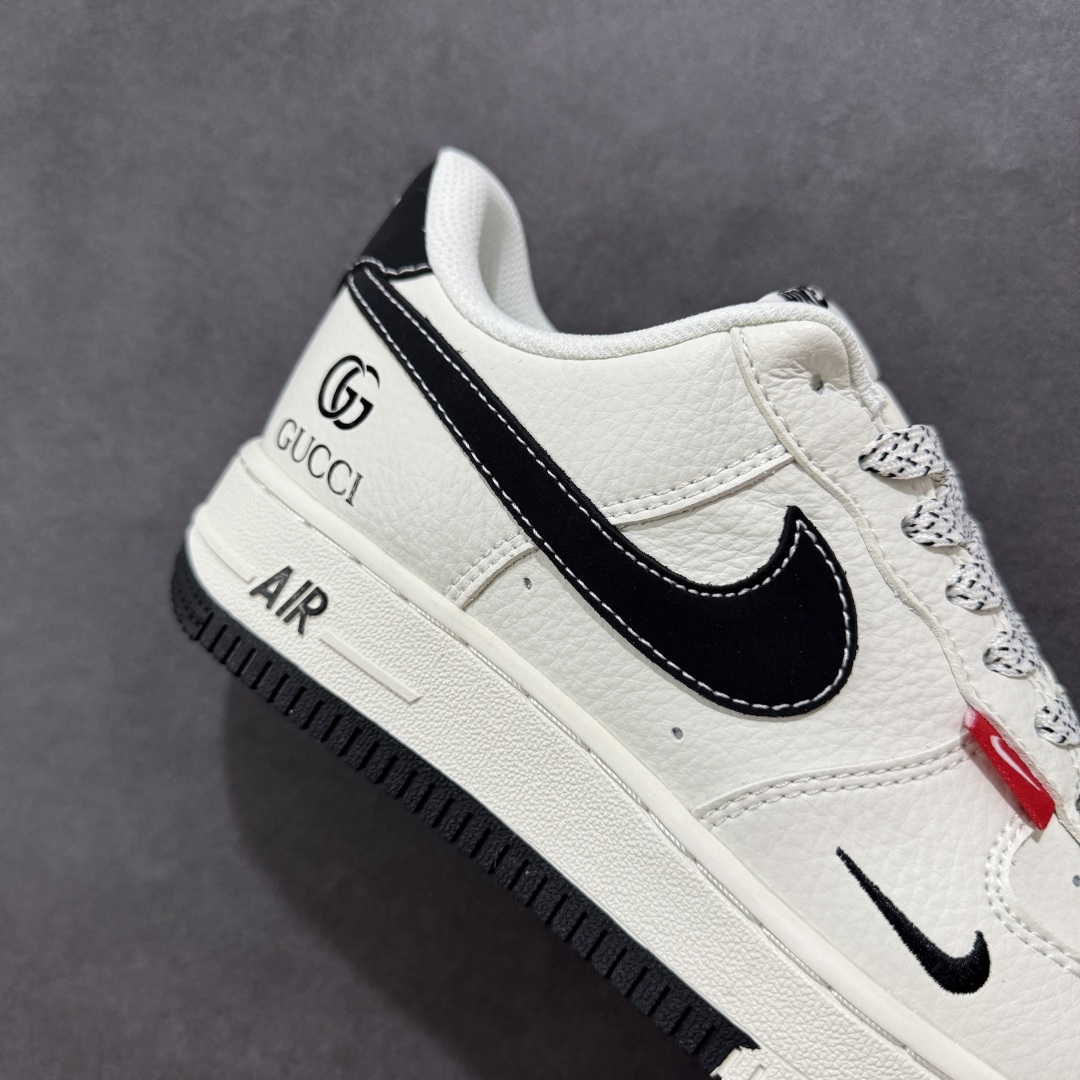 260 【定制版】Nike Air Force 1'07 Low 古驰联名 双拼小黑勾 空军一号低帮休闲板鞋 CS5288-009
